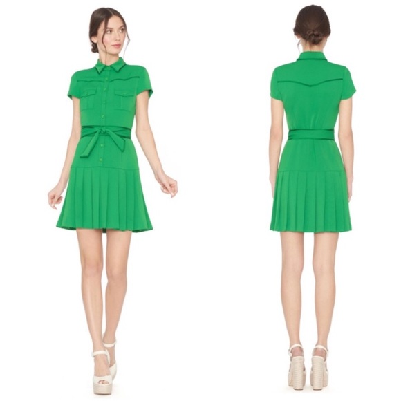 alice and olivia green dress